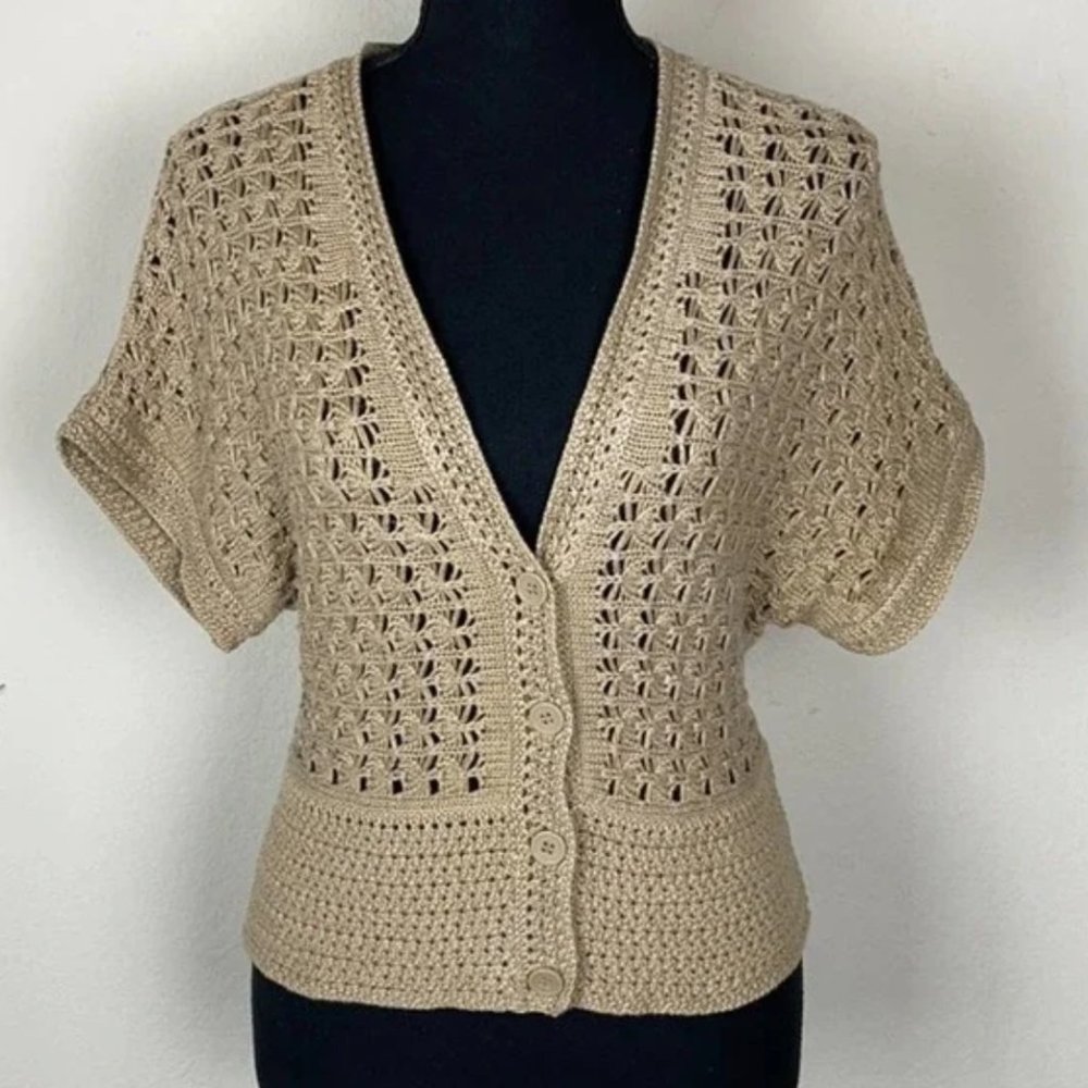Women’s M Knit Crop Sweater Cardigan